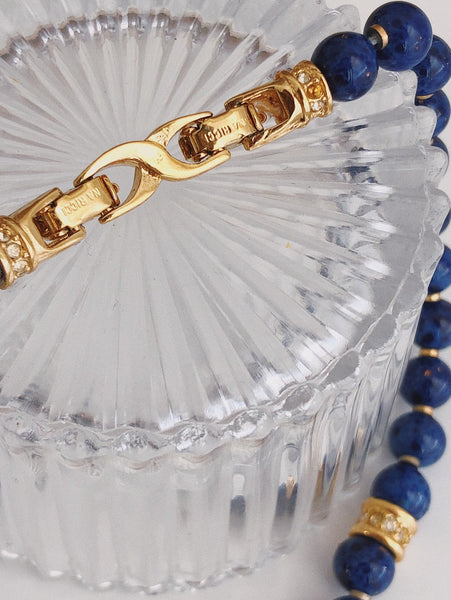 Nina Ricci lapis beads necklace (Vintage)