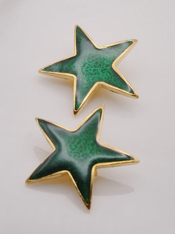 Vintage jewellery Christmas star earrings | on slowness