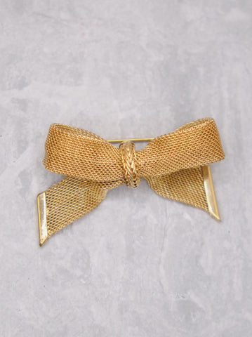 Golden bow shape brooch (vintage)