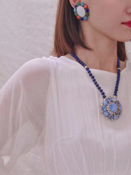 Les Bernard oval clip on earrings (vintage)