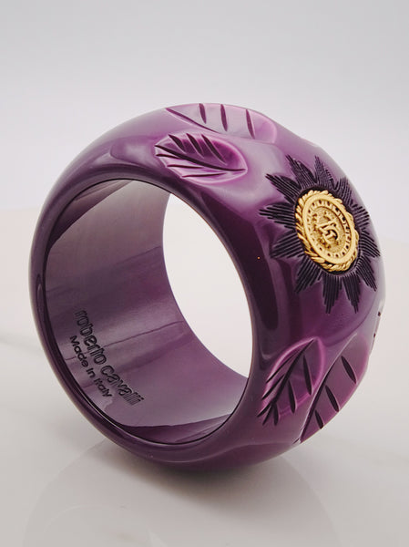 Roberto Cavalli Purple Engraved Bangle (vintage)