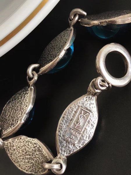 YSL Yves Saint Laurent gripoix glass bracelet (Vintage)