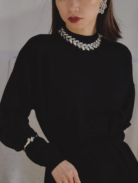 Vintage Extra large Butler & Wilson dazzling diamanté flowers wedding bridal earrings | on slowness