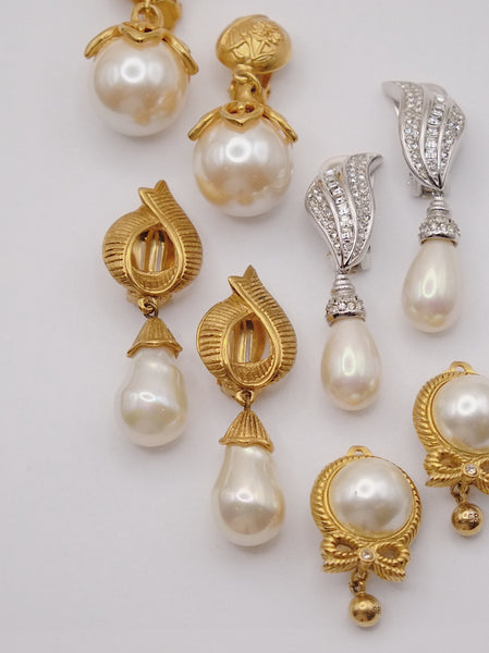 Vintage Kenzo faux pearls earrings | on slowness