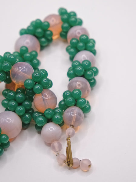 Vintage old glass gripoix necklace | on slowness