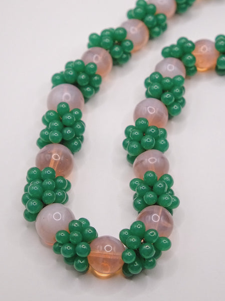 Vintage old glass gripoix necklace | on slowness