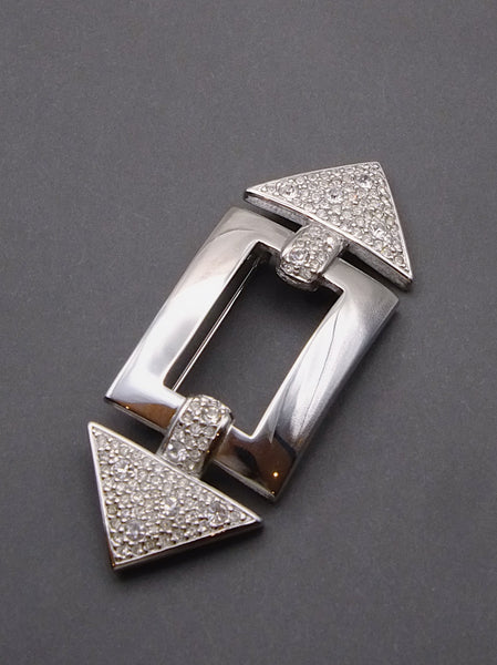 Pre-owned vintage Christian Dior silver bar brooch | on slowness