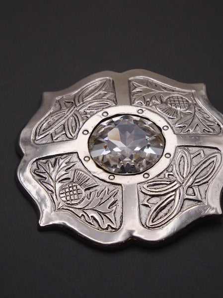 Vintage YSL Yves Saint Laurent Rive Gauche Scottish Thistle large brooch | on slowness