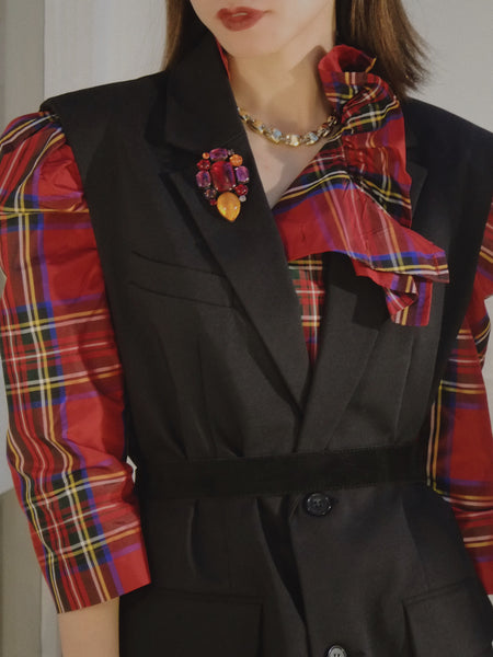 Philippe Ferrandis glass cabochon brooch (vintage)