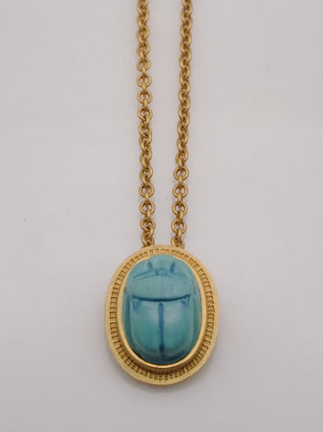 Pre-owned vintage Dior by John Galliano Scarab necklace | on slowness