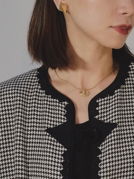 YSL Yves Saint Laurent golden pyramids clip on earrings (vintage)