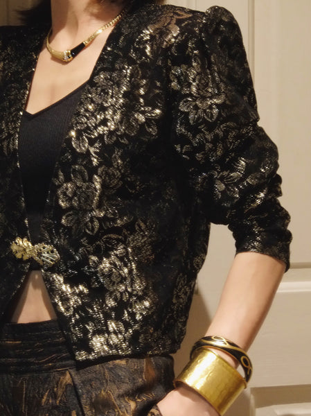 Vintage Yves Saint Laurent YSL golden snake Cuff Bangle (vintage) | on slowness