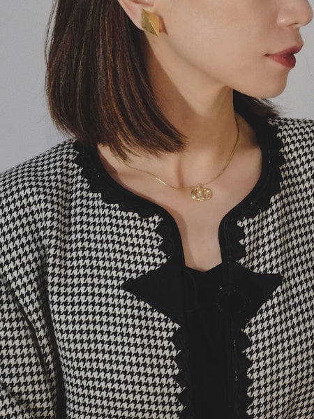 YSL Yves Saint Laurent golden pyramids clip on earrings (vintage)