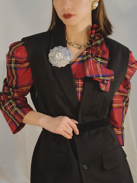 Vintage YSL Yves Saint Laurent Rive Gauche Scottish Thistle large brooch | on slowness