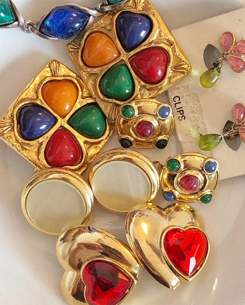 vintage YSL Yves Saint Laurent clovers earrings | on slowness