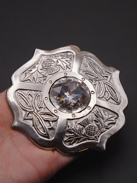 Vintage YSL Yves Saint Laurent Rive Gauche Scottish Thistle large brooch | on slowness