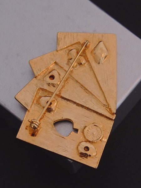 Butler & Wilson playing cards brooch (Vintage)