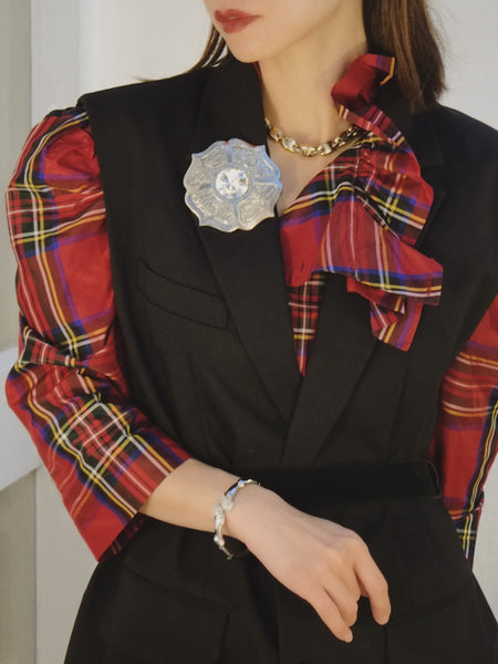 Vintage YSL Yves Saint Laurent Rive Gauche Scottish Thistle large brooch | on slowness