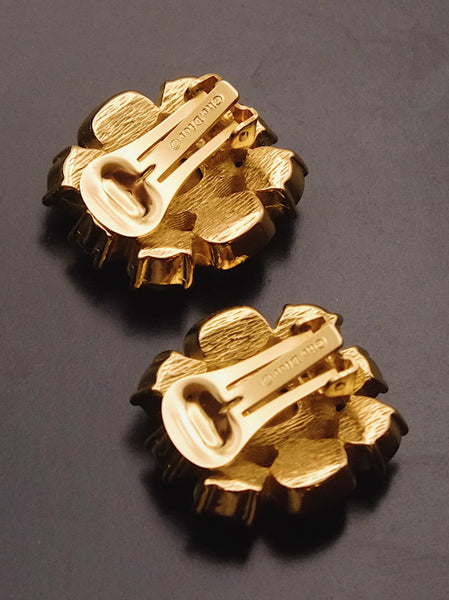 Pre-owned vintage Christian Dior crystals bridal wedding earrings | on slowness