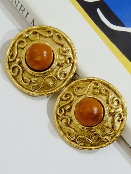 Edouard Rambaud round clip on earrings (vintage)