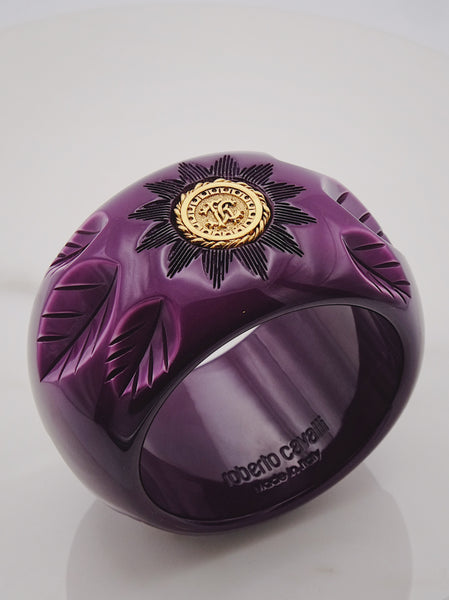 Roberto Cavalli Purple Engraved Bangle (vintage)
