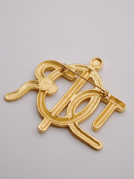 Christian Dior logo brooch (Vintage)