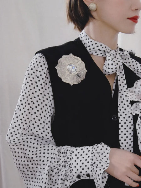 Vintage YSL Yves Saint Laurent Rive Gauche Scottish Thistle large brooch | on slowness